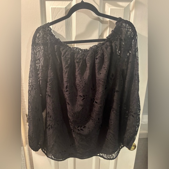 White House Black Market Tops - White House Black Market Black Lace Blouse